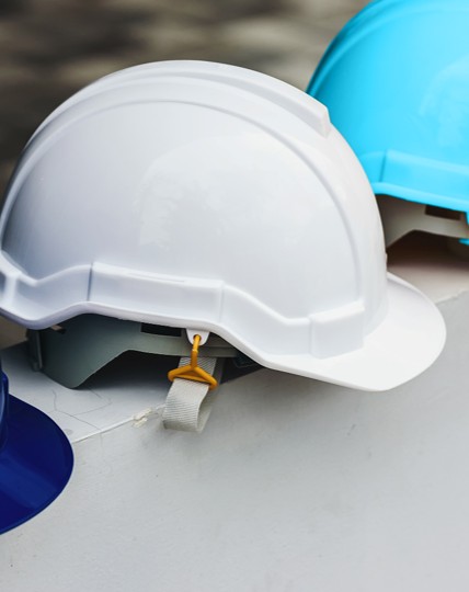 close-up of hard hat